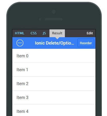 ionic lists