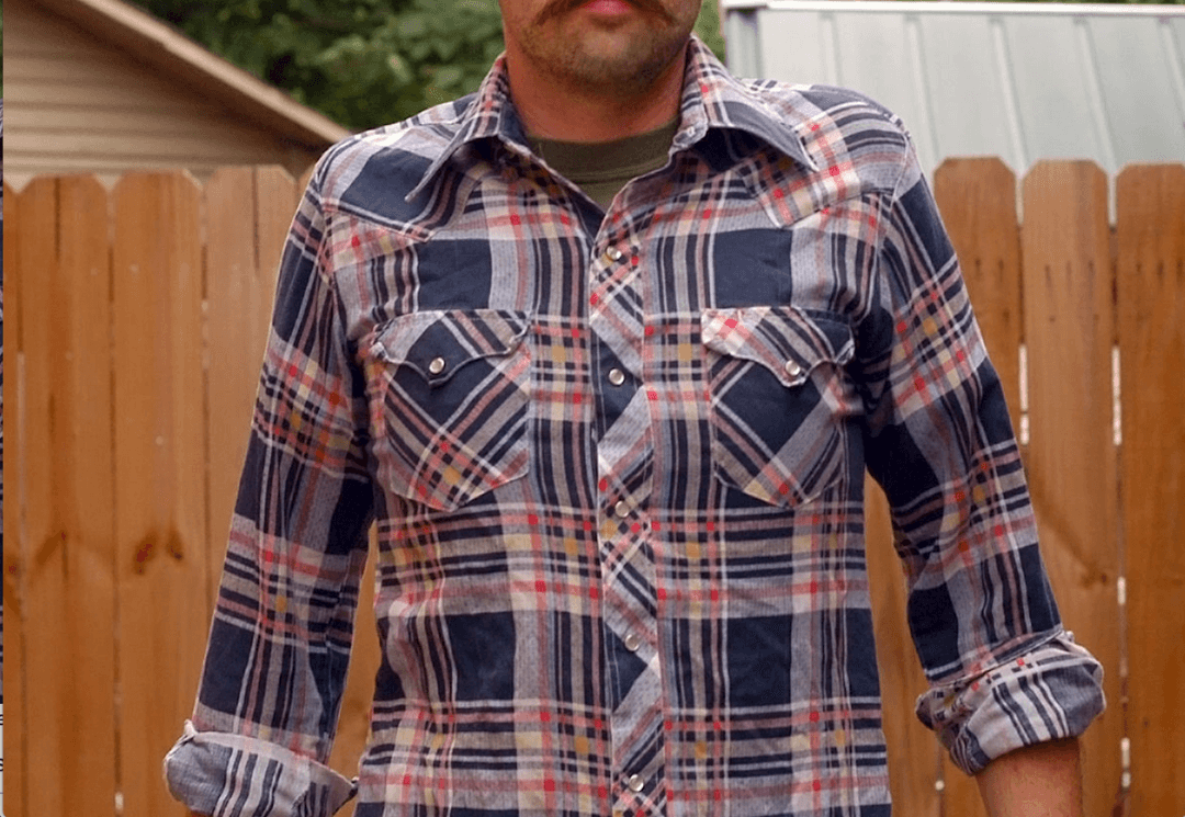 Western PLaid Men's Top