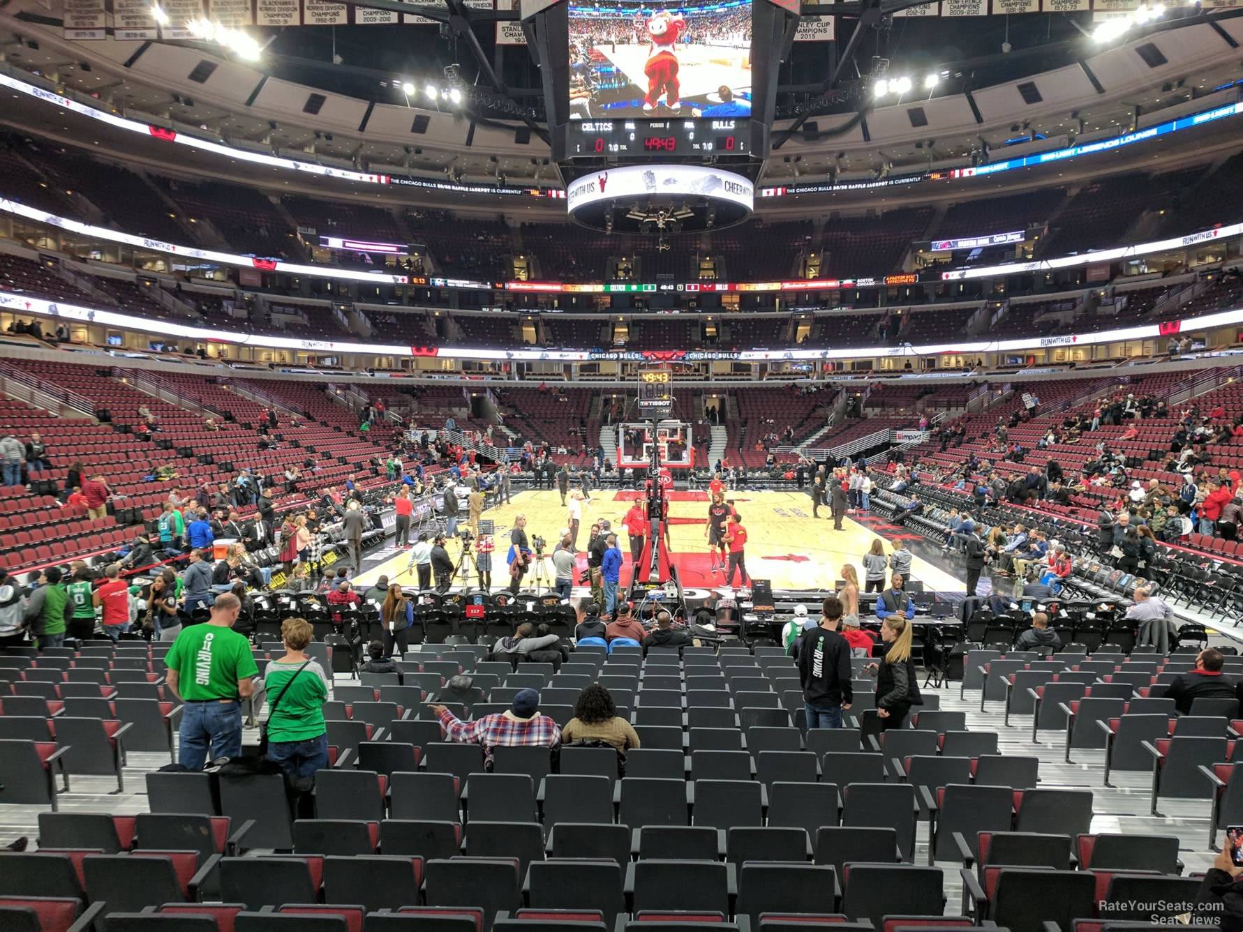 Behind the Basket seats at the United Center