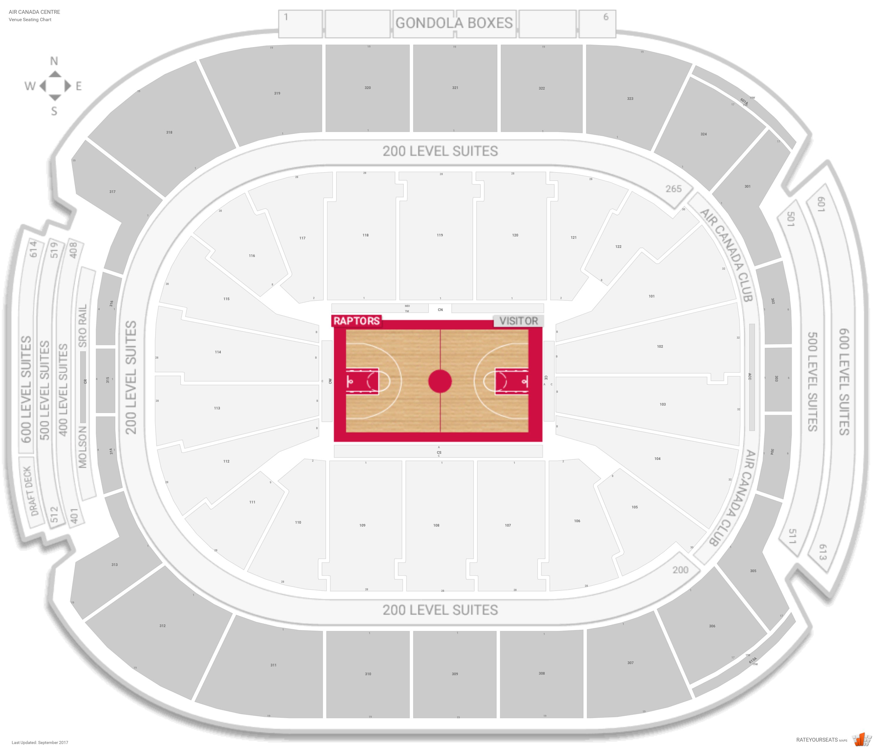 Toronto Raptors Seating Guide Scotiabank Arena