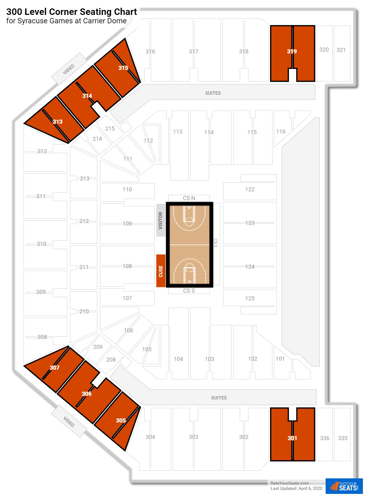 Carrier Dome Detailed Seating Chart