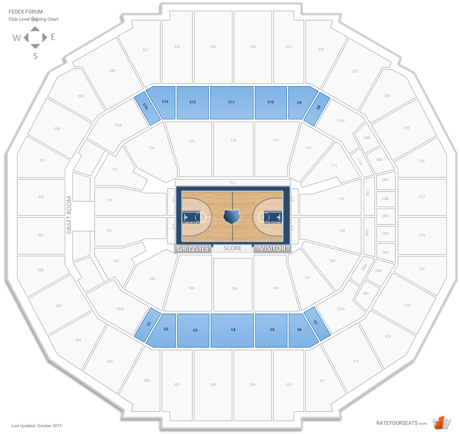 Club and Premium Seating at FedEx Forum - RateYourSeats.com