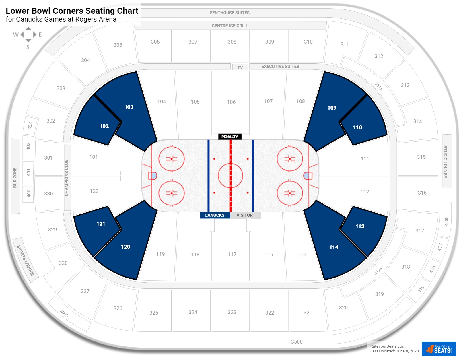 Rogers Arena Vancouver Seating Chart