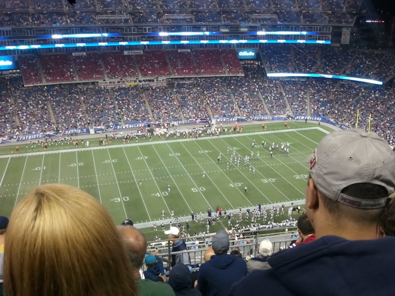 section 312, row 15 seat view  for football - gillette stadium