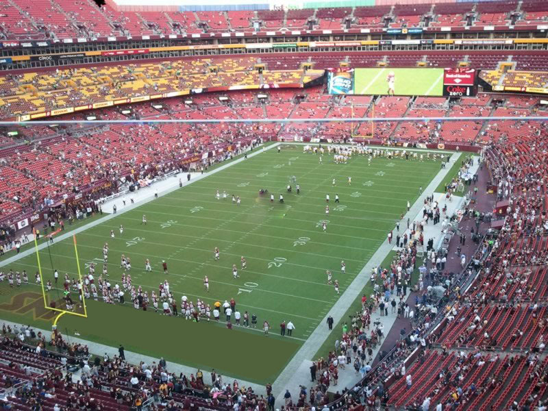 section 410, row 1 seat view  - fedexfield