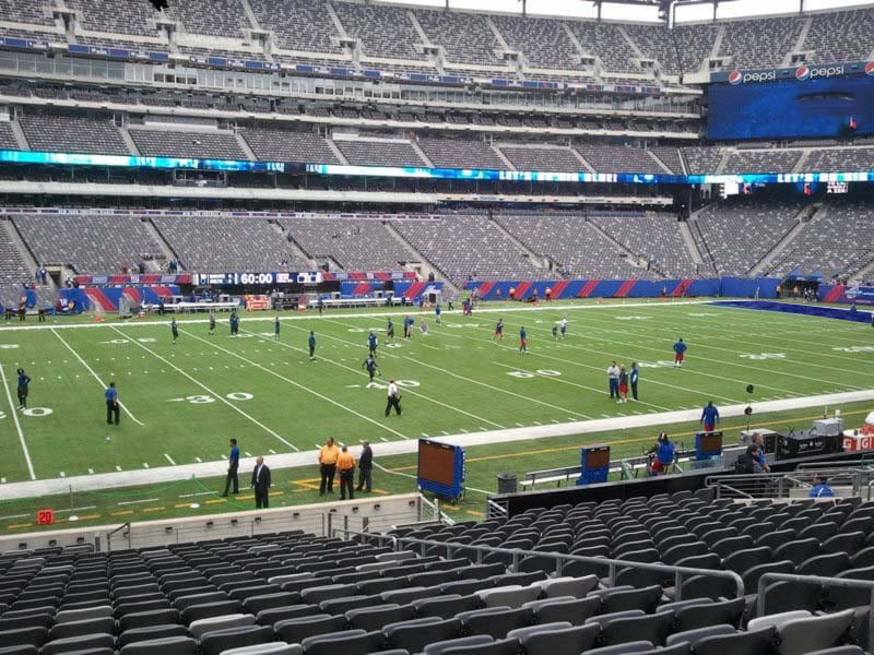 section 115a seat view  for football - metlife stadium