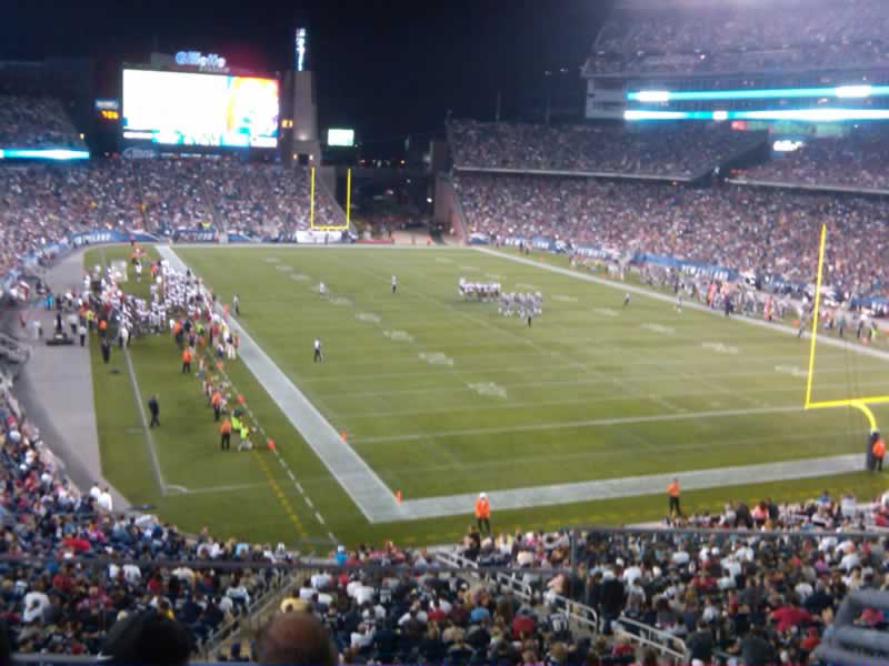 section 223, row 3 seat view  for football - gillette stadium