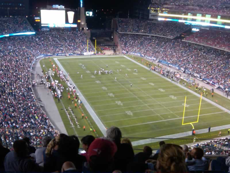 section 320, row 7 seat view  for football - gillette stadium