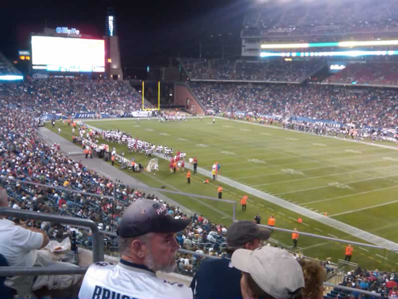 section 225, row 4 seat view  for football - gillette stadium