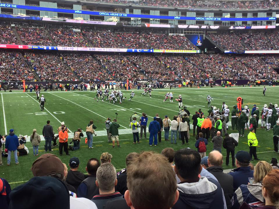 section 134, row 10 seat view  for football - gillette stadium