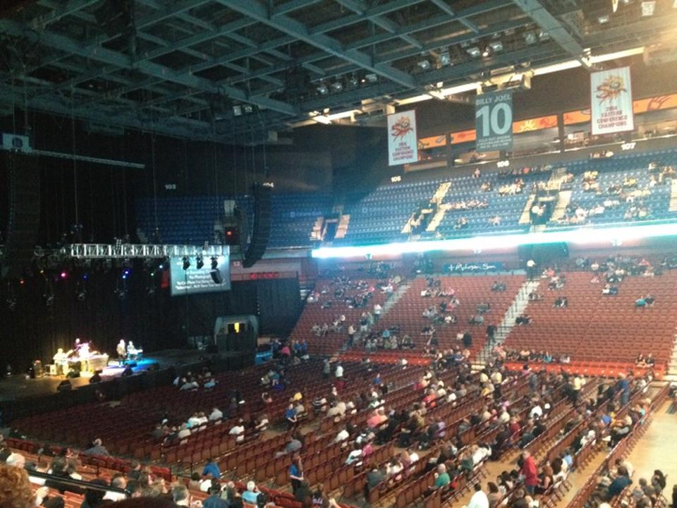section 116 seat view  for concert - mohegan sun arena