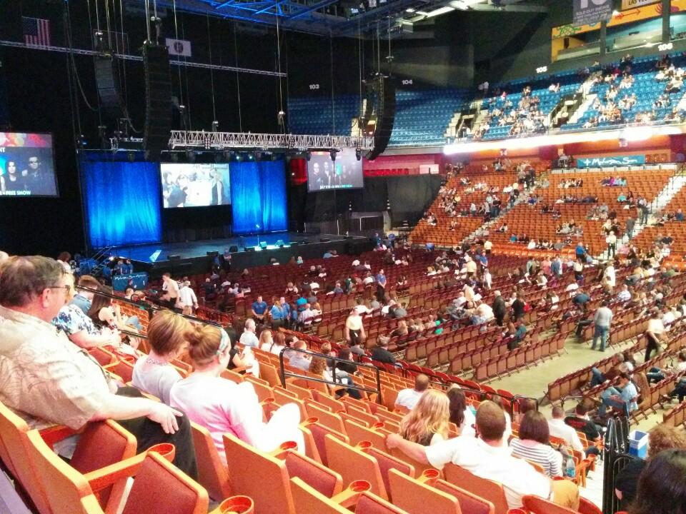 section 23, row n seat view  for concert - mohegan sun arena