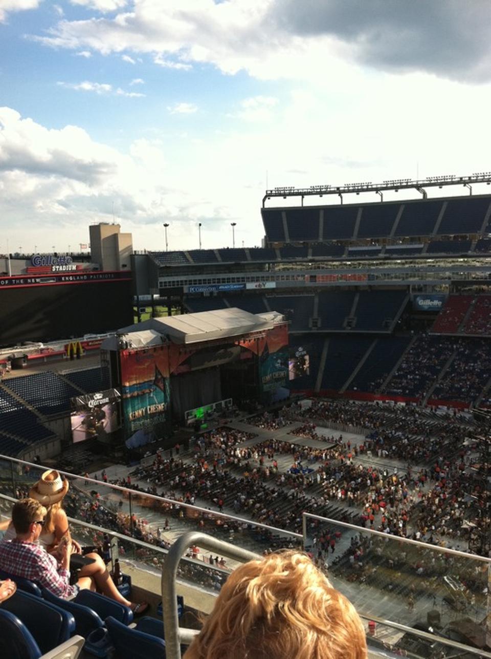 section 307, row 4 seat view  for concert - gillette stadium