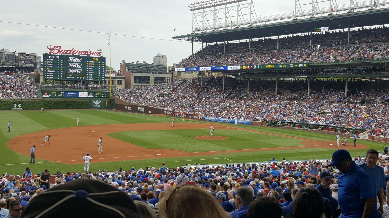 section 209, row 9 seat view  for baseball - wrigley field