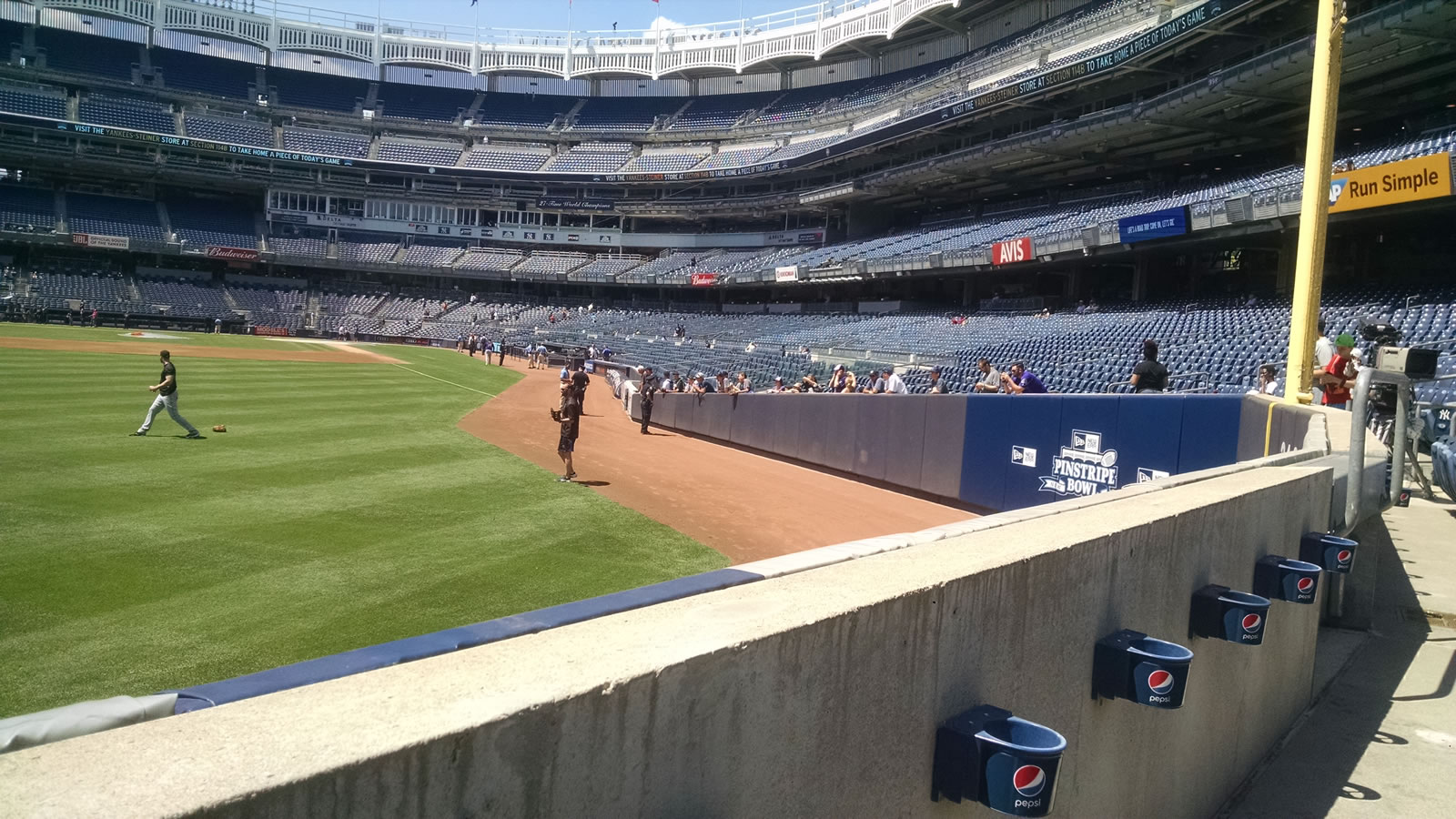 Amazing Outfield Seats With a Short Wall Yankee Stadium Section 133