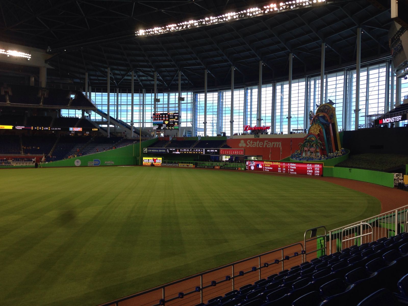 Great View From the Outfield Marlins Park Section 40 Review