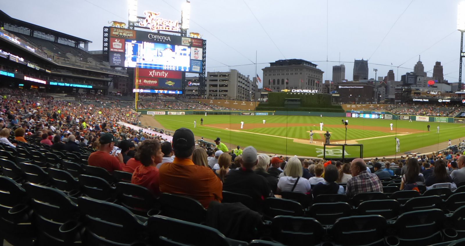 section 128, row 31 seat view  for baseball - comerica park