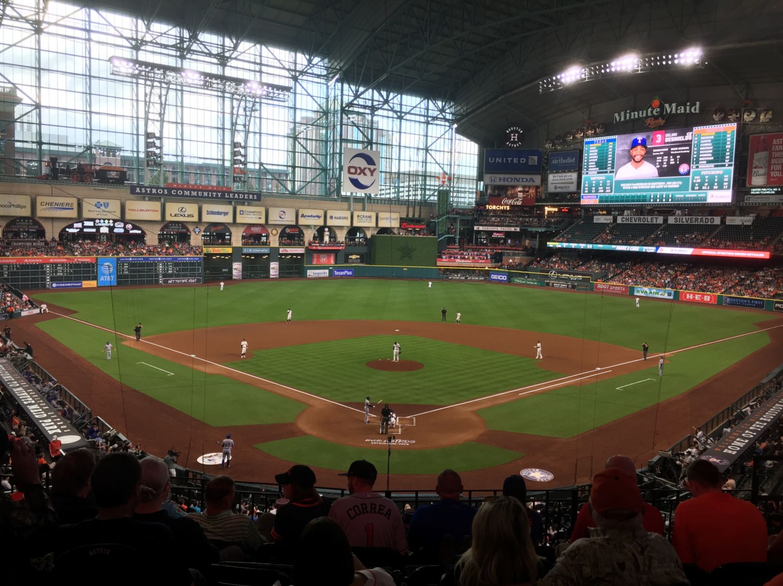 section 219, row 6 seat view  for baseball - minute maid park