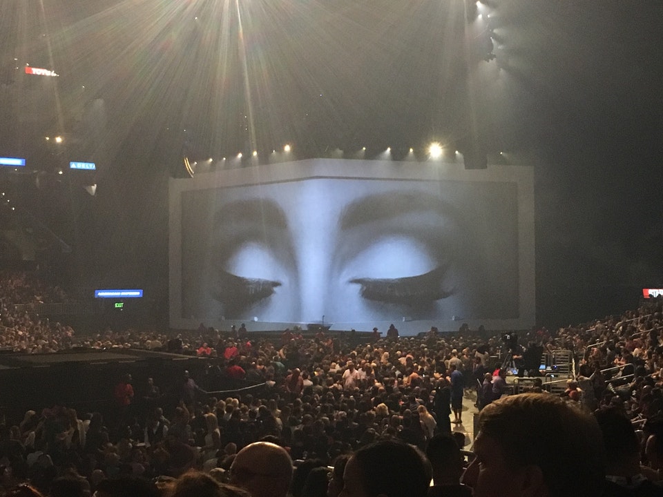 section 105, row 2 seat view  for concert - crypto.com arena