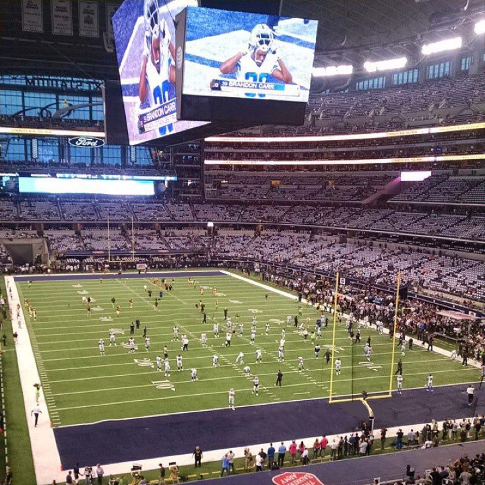 west sro seat view  for football - at&t stadium (cowboys stadium)