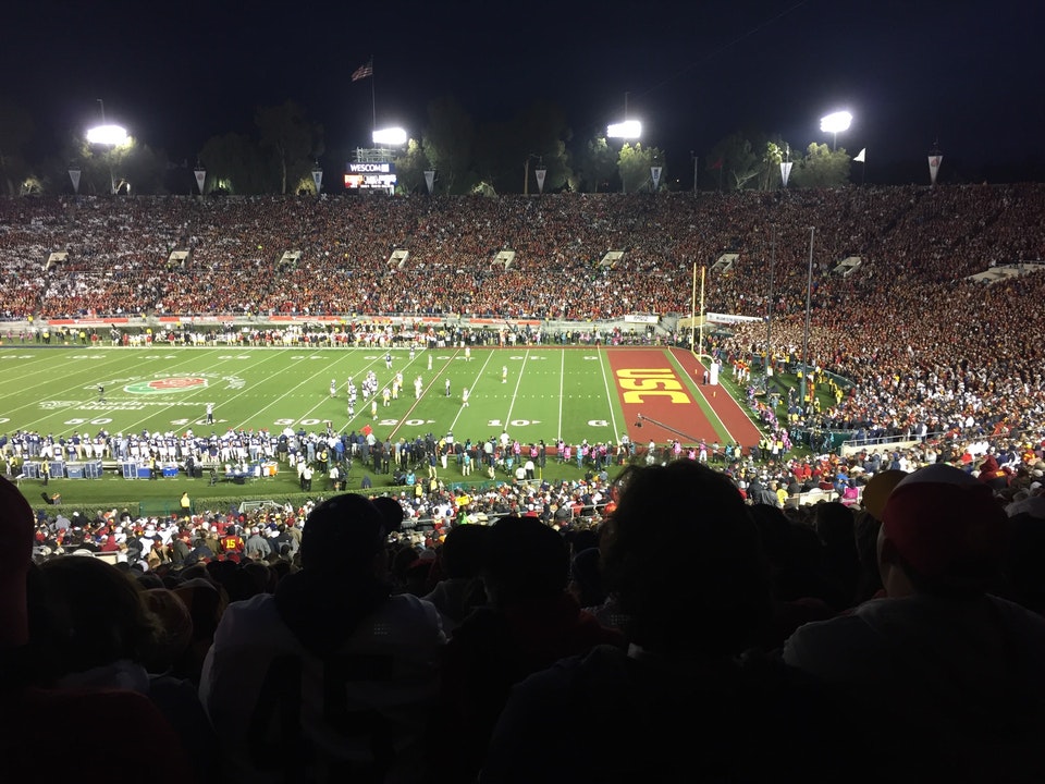 section 21, row 50 seat view  for football - rose bowl stadium