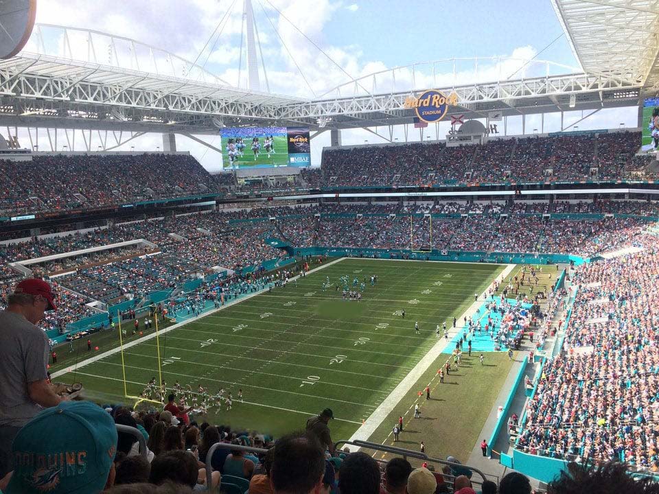 section 328, row 17 seat view  for football - hard rock stadium