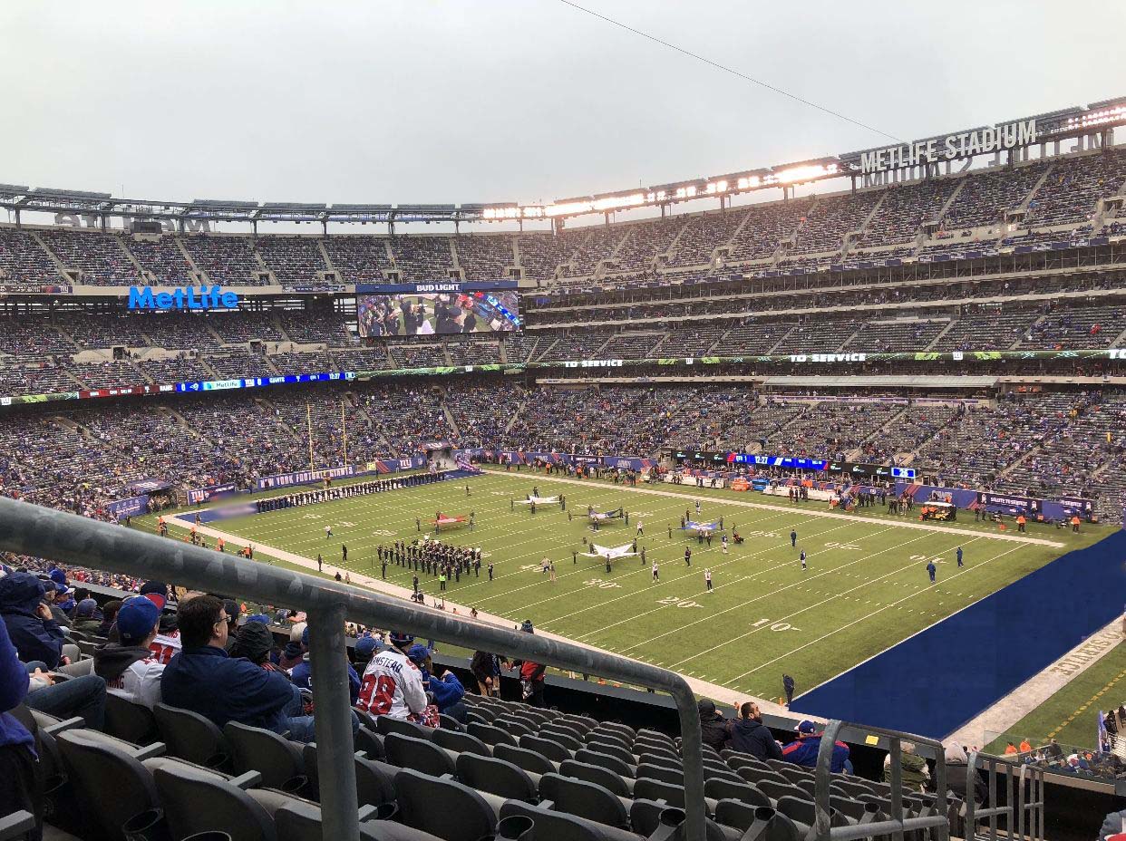 section 232c, row 12 seat view  for football - metlife stadium
