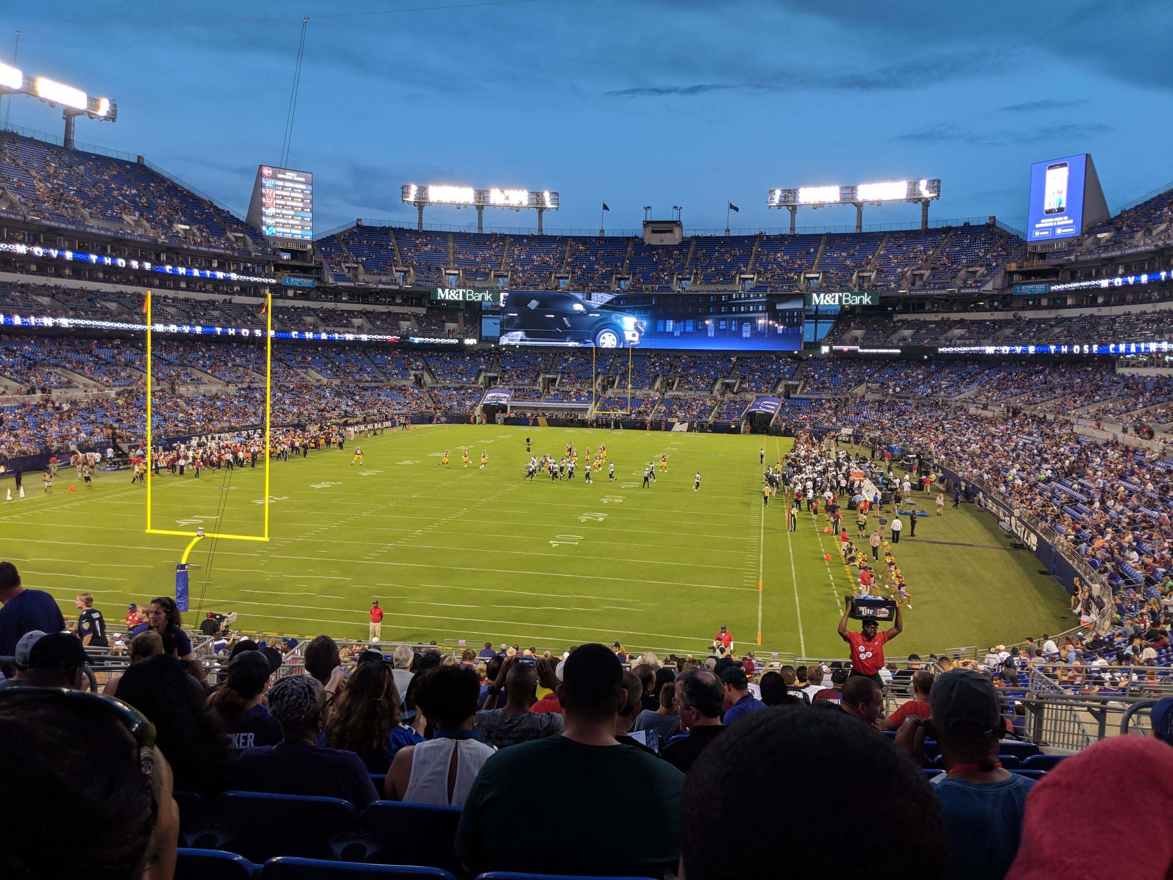 section 138, row 35 seat view  for football - m&t bank stadium