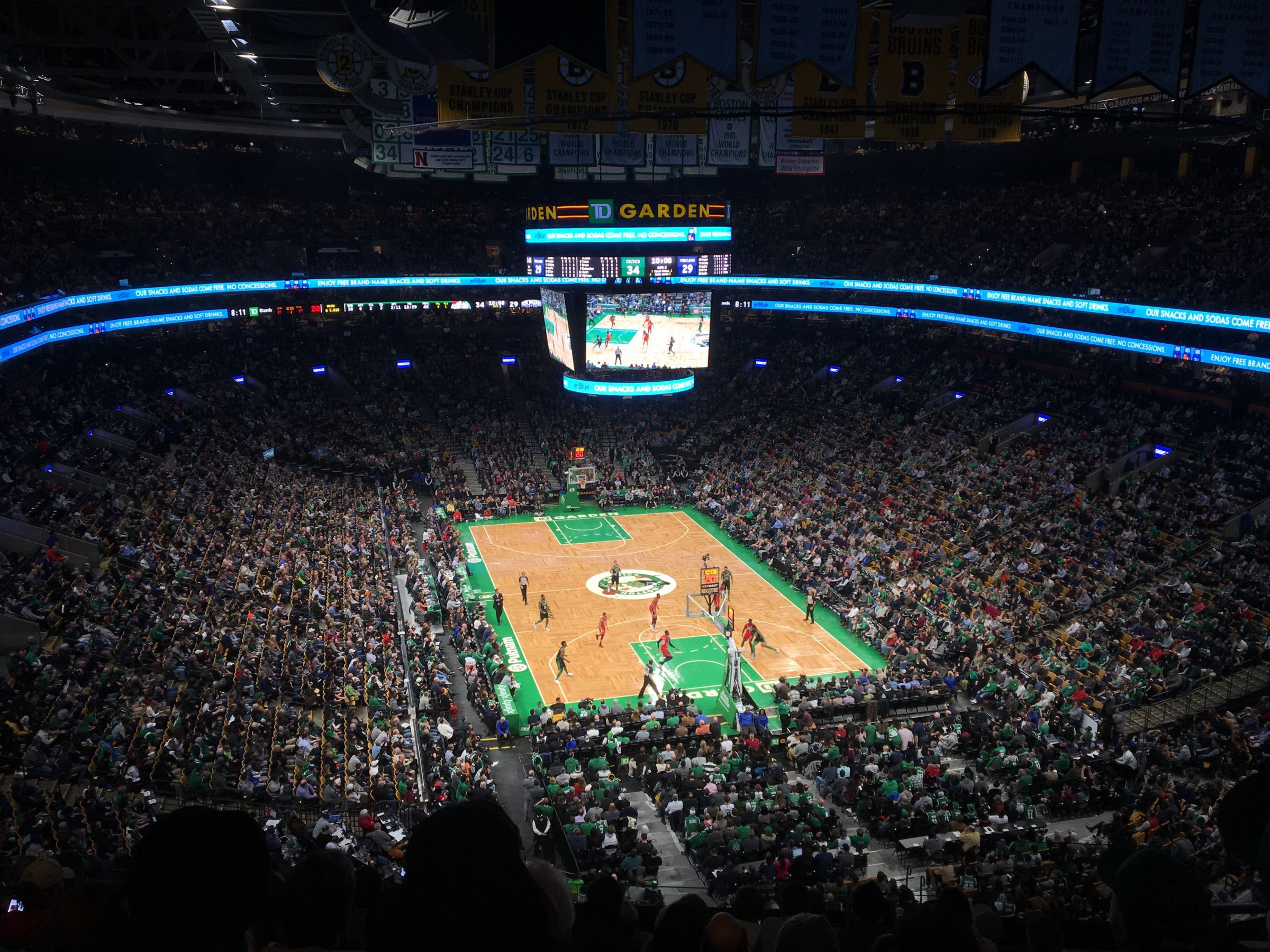 section 325, row 9 seat view  for basketball - td garden
