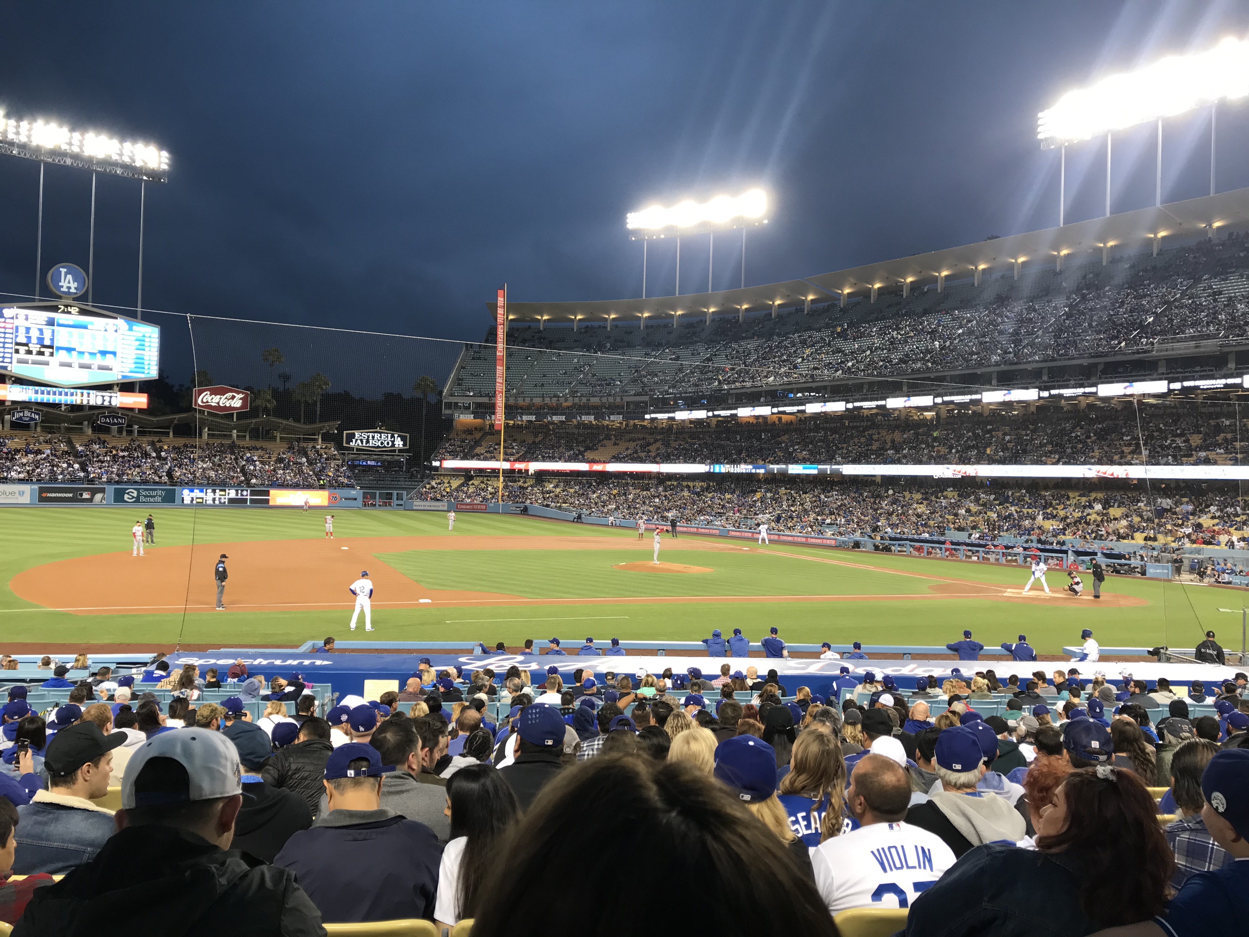 section 25, row s seat view  - dodger stadium