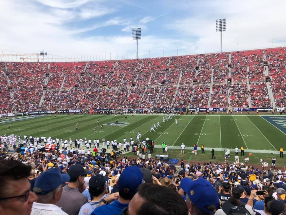 section 105a, row 36  seat view  - los angeles memorial coliseum