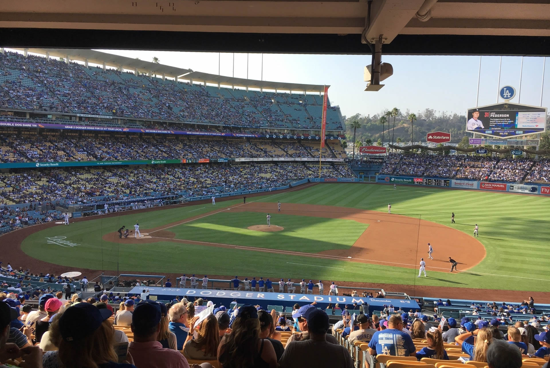 section 22, row x seat view  - dodger stadium