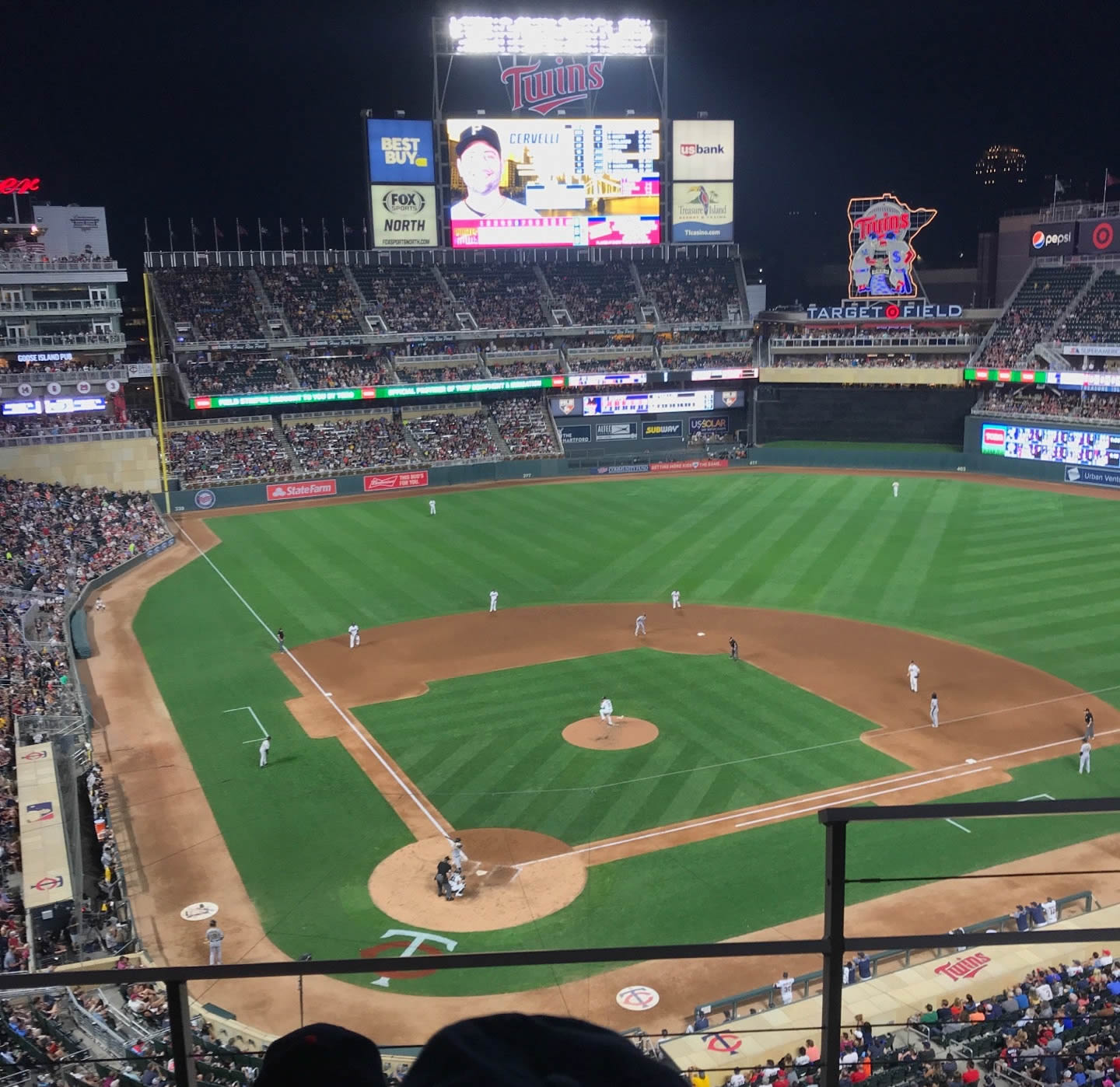section 313, row 3 seat view  - target field