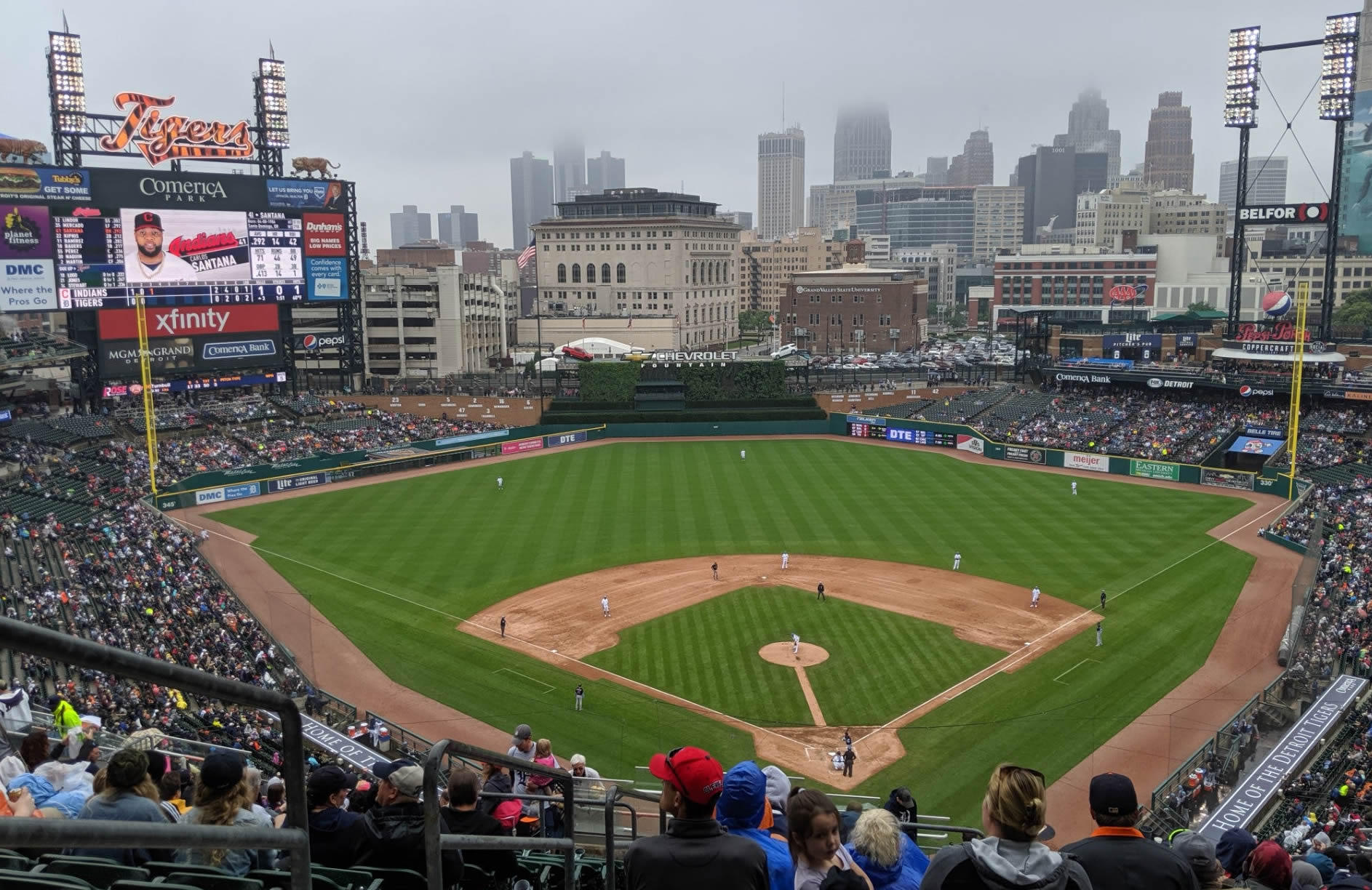 section 328, row 20 seat view  for baseball - comerica park