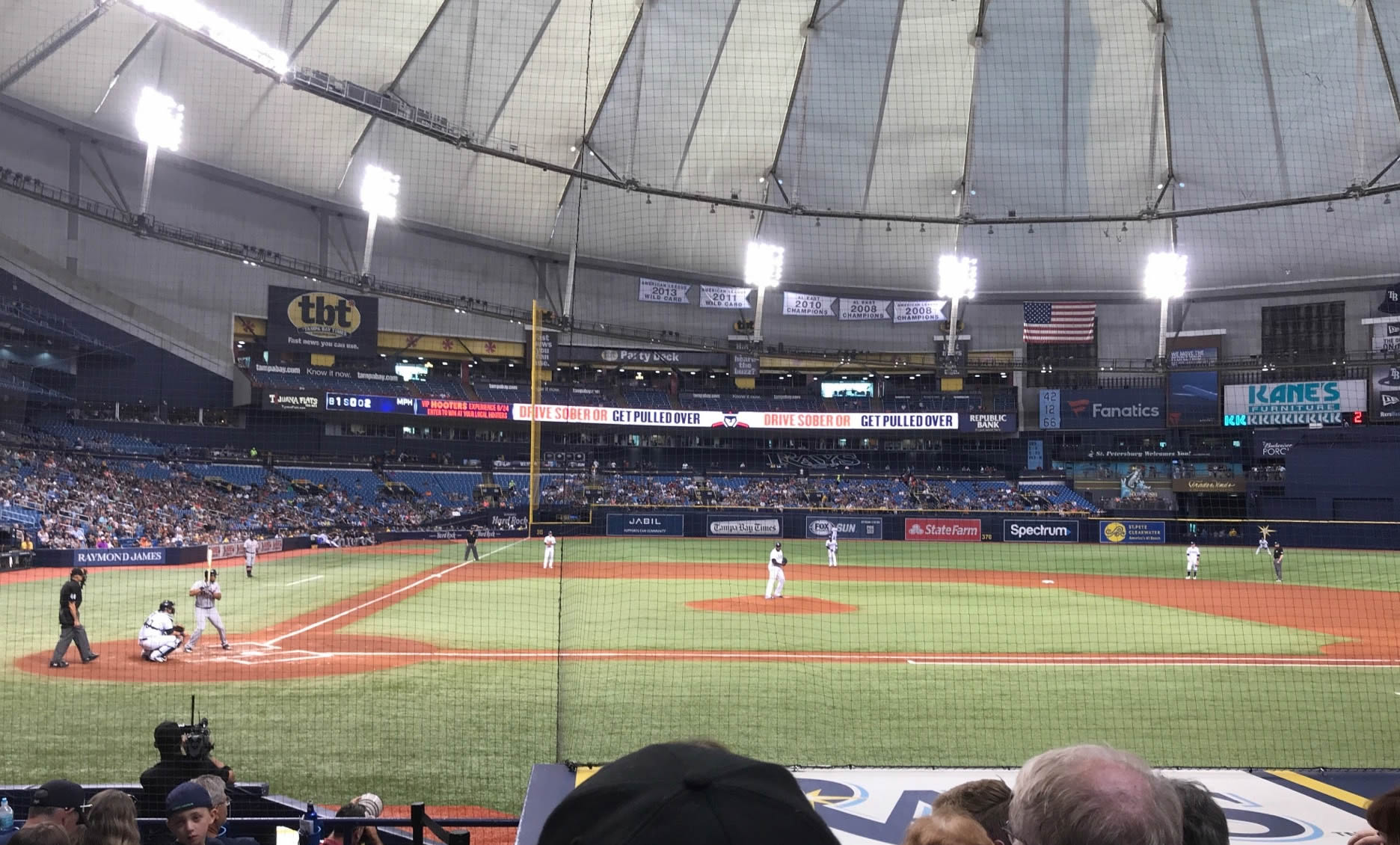 section 112, row p seat view  for baseball - tropicana field