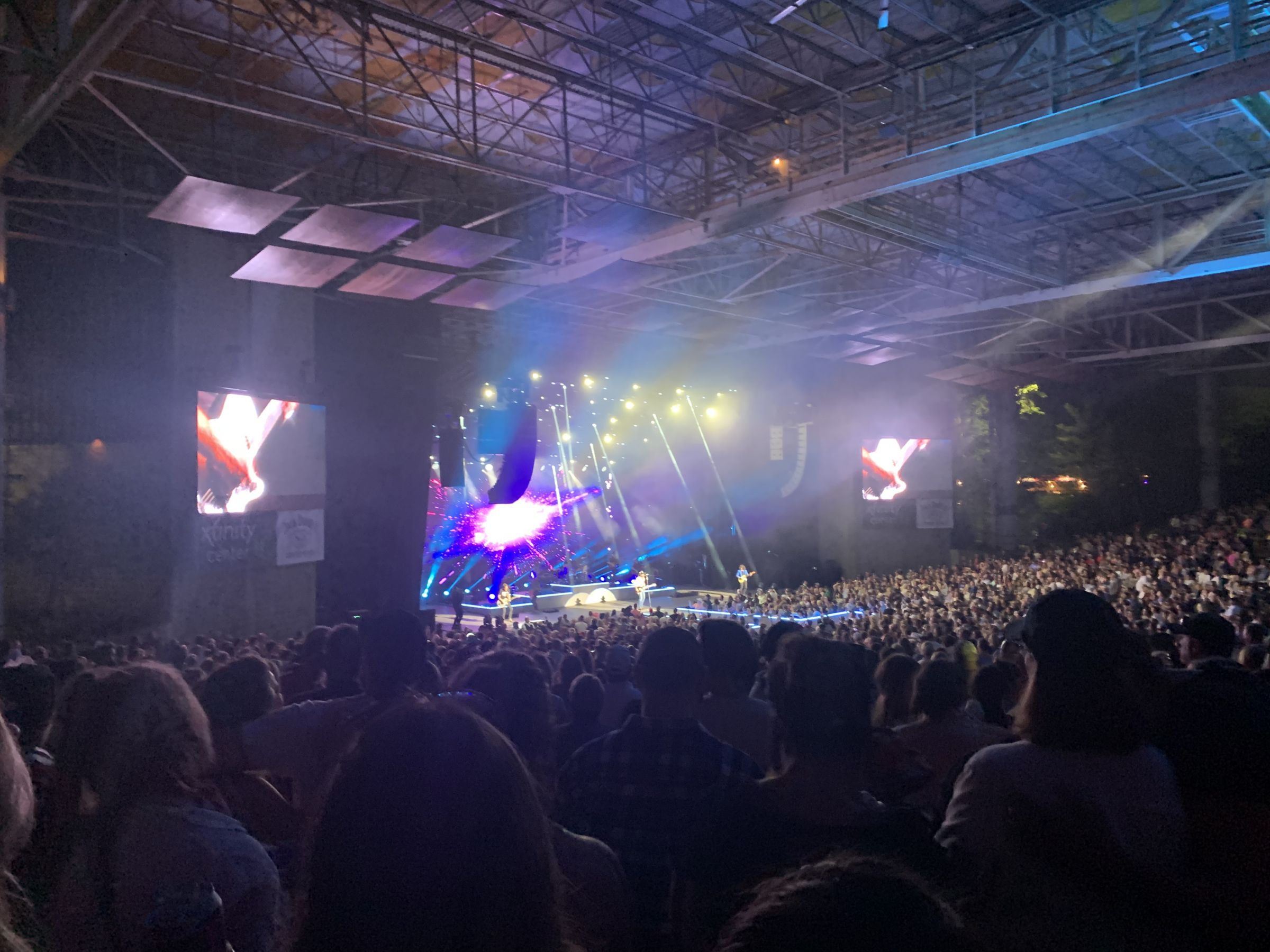 section 8, row p seat view  - xfinity center (mansfield)