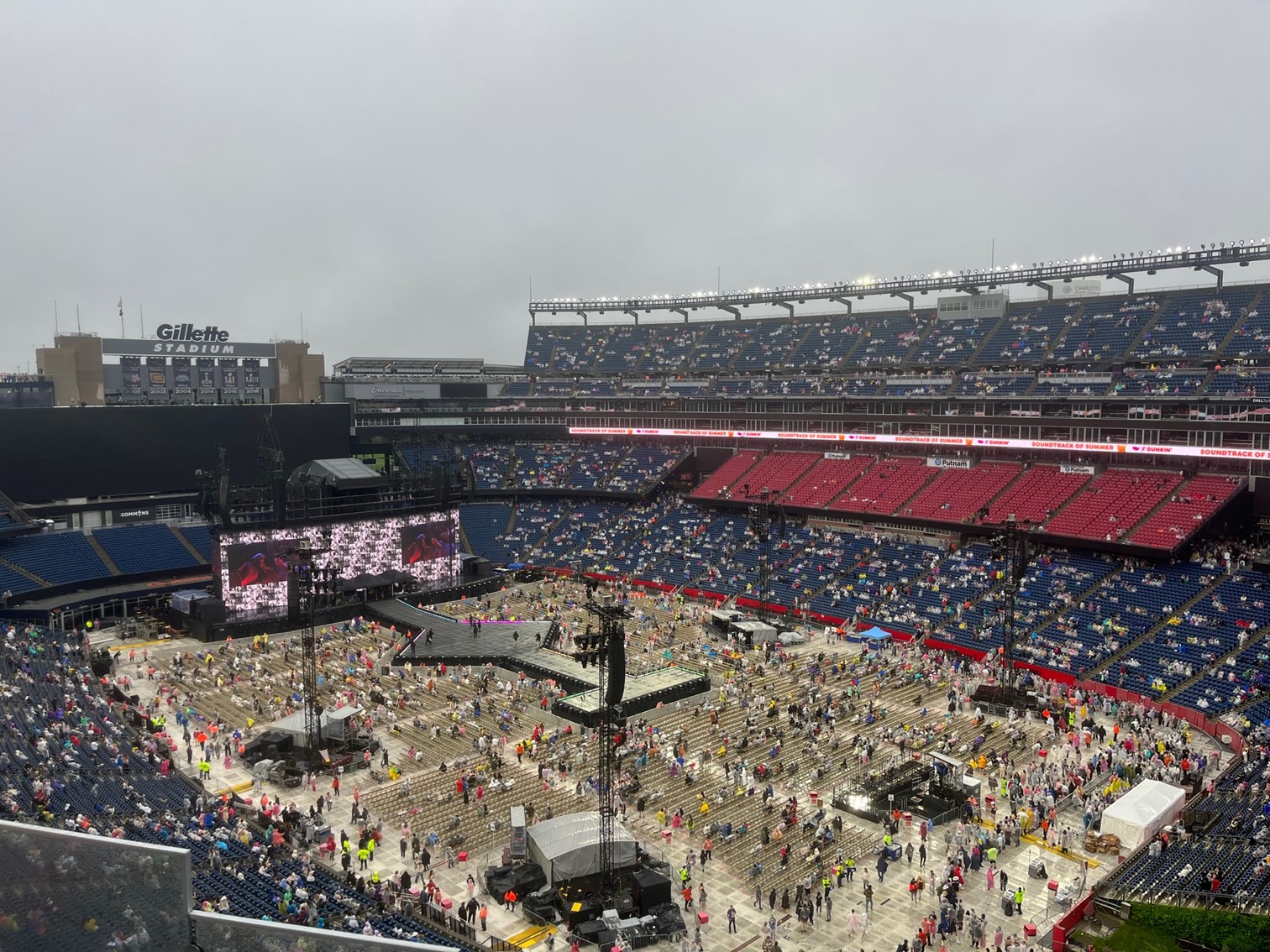 section 301, row 3 seat view  for concert - gillette stadium