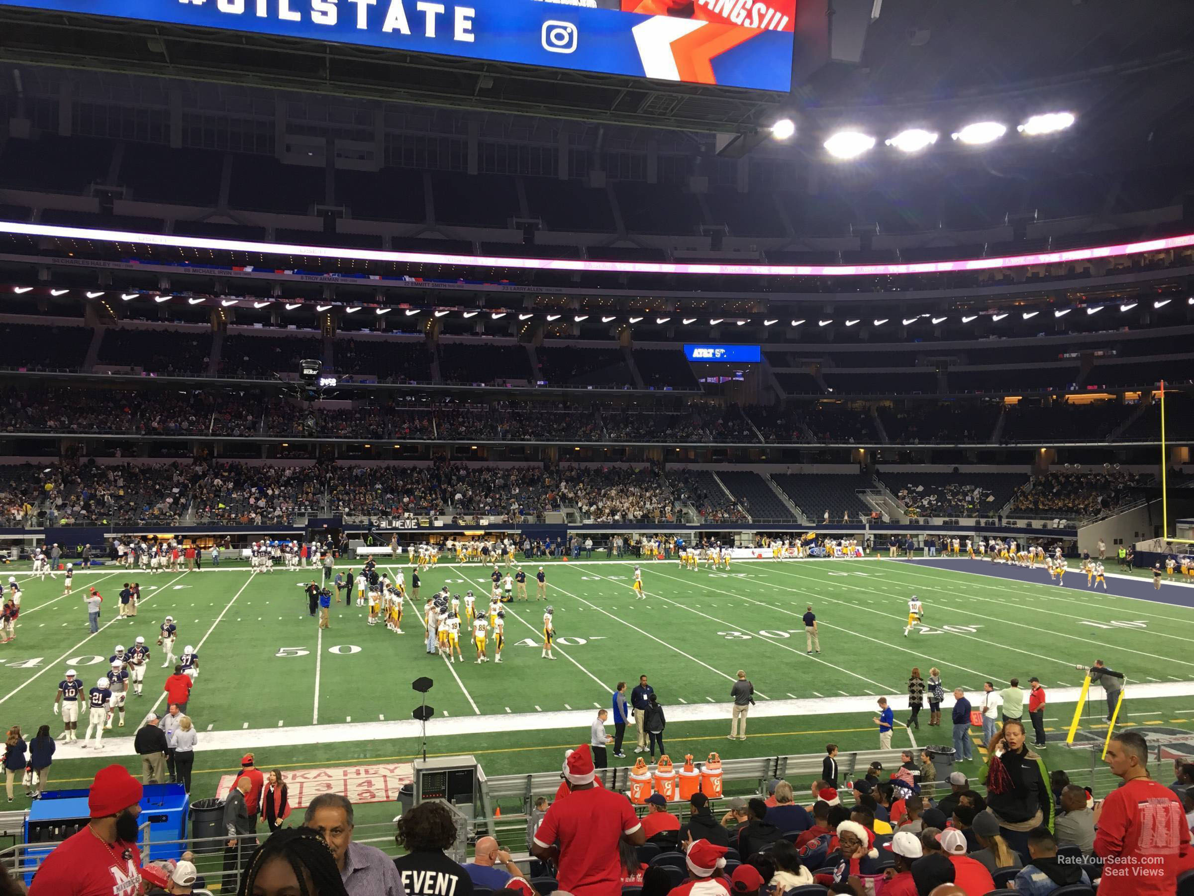section c110, row 14 seat view  for football - at&t stadium (cowboys stadium)