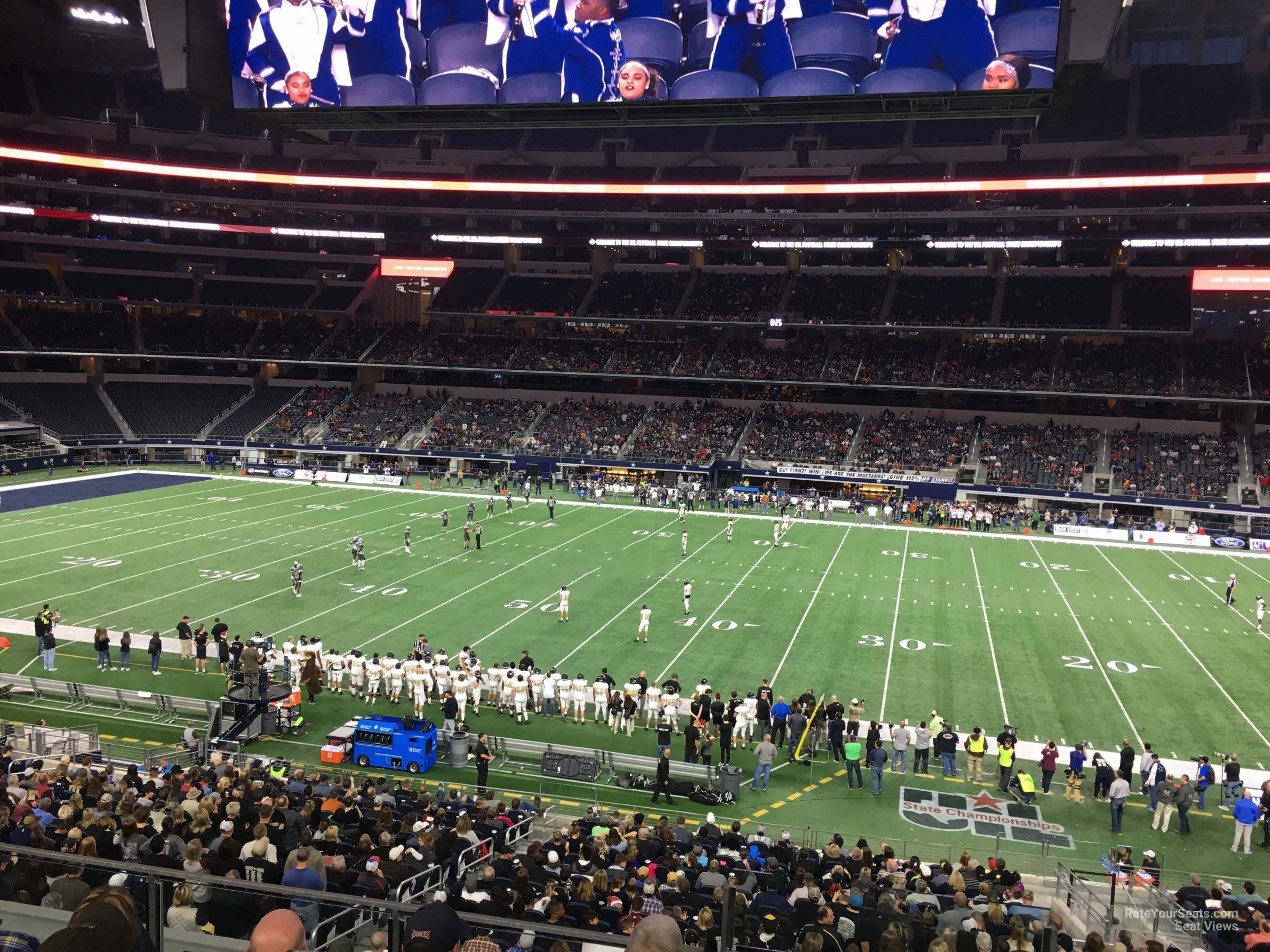 section c233, row 4 seat view  for football - at&t stadium (cowboys stadium)