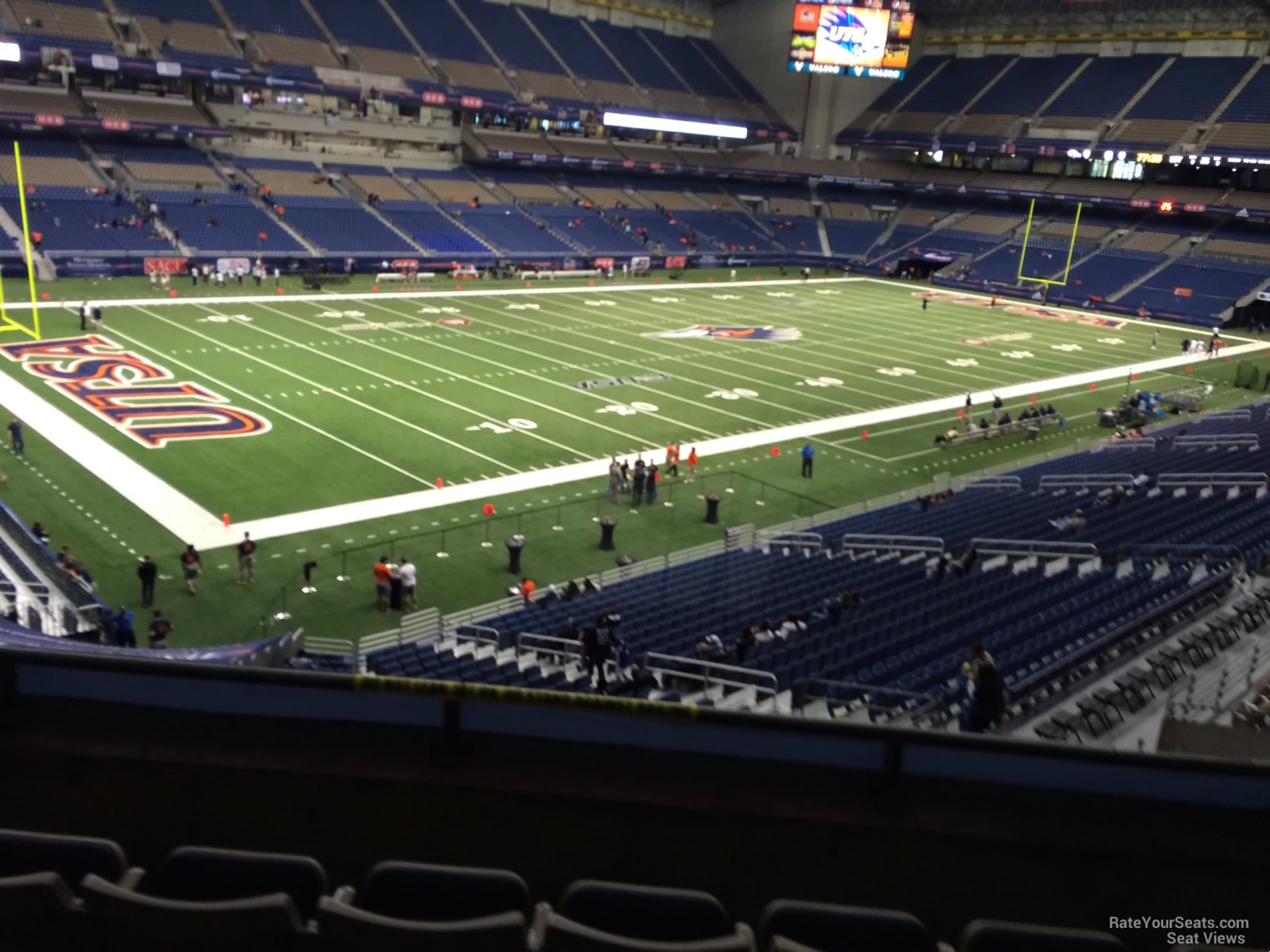 section 240, row 5 seat view  for football - alamodome