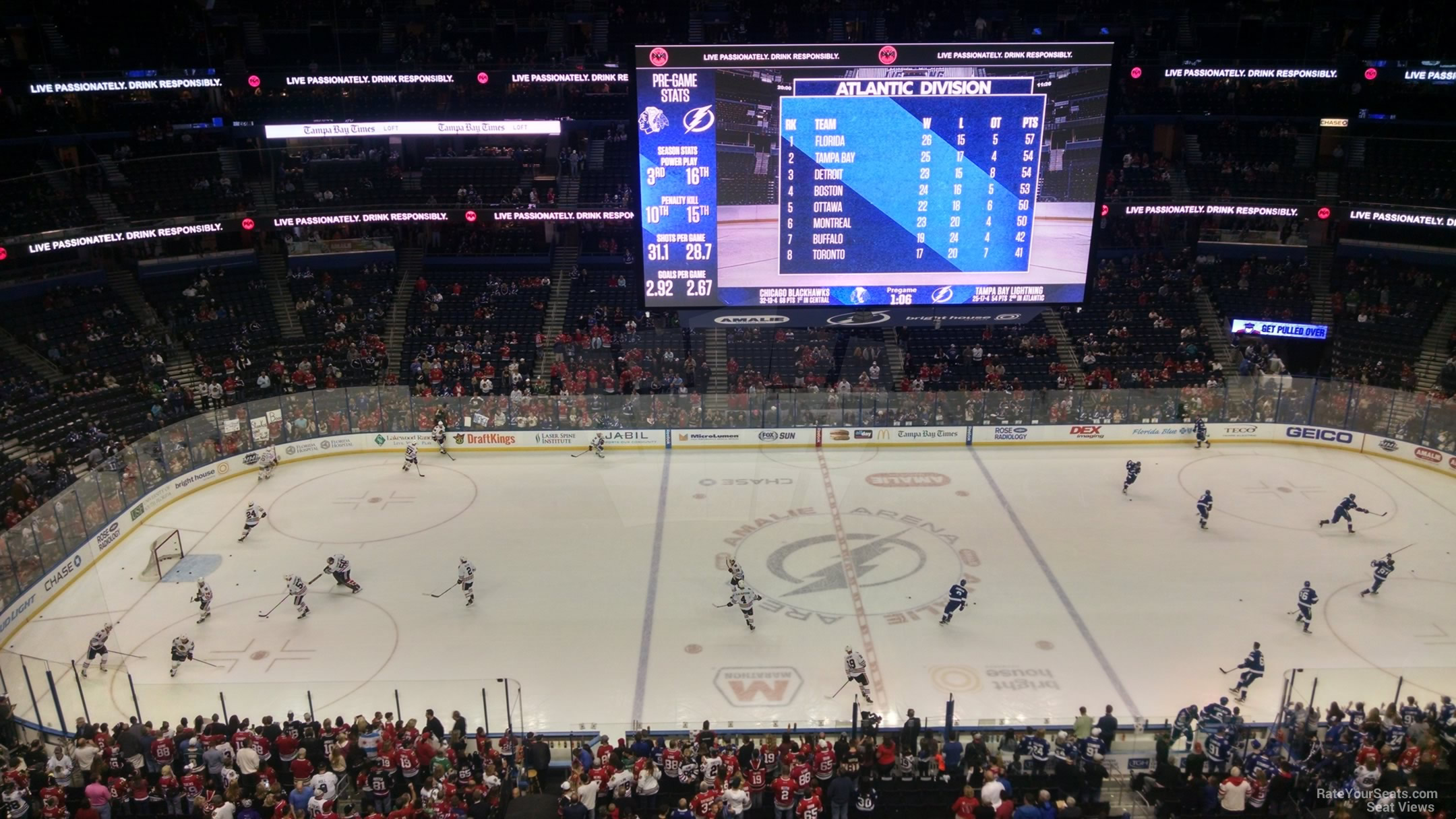 Amalie Arena Section 302 - Tampa Bay Lightning - RateYourSeats.com