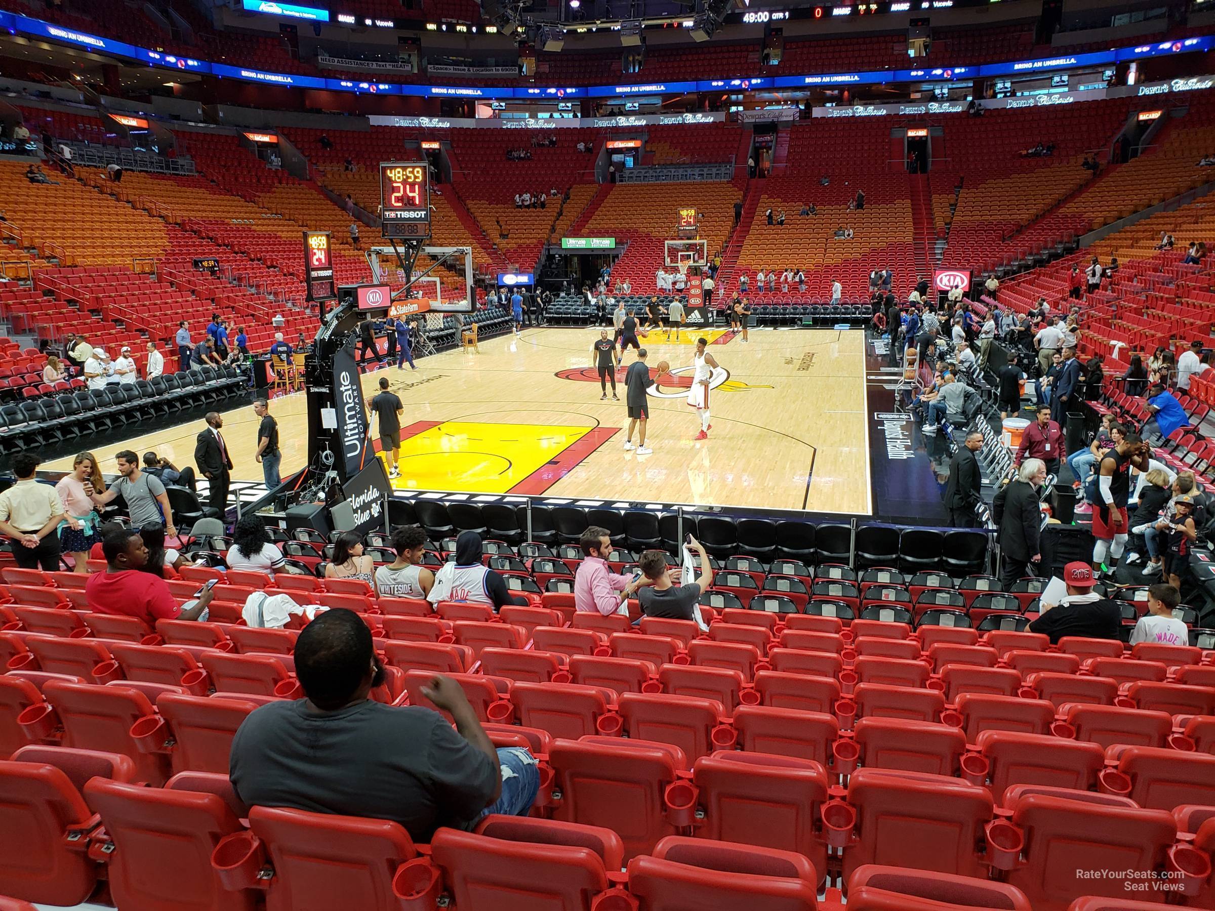 section 112, row 15 seat view  for basketball - kaseya center