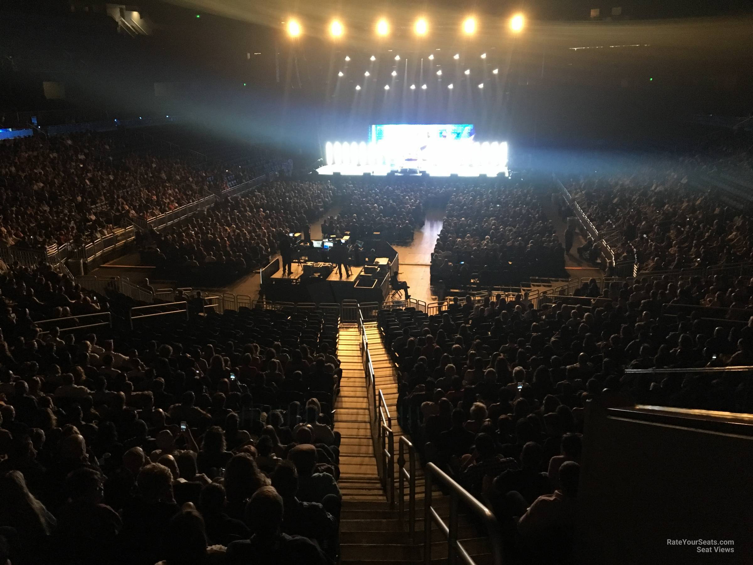 head-on concert view at Kia Center