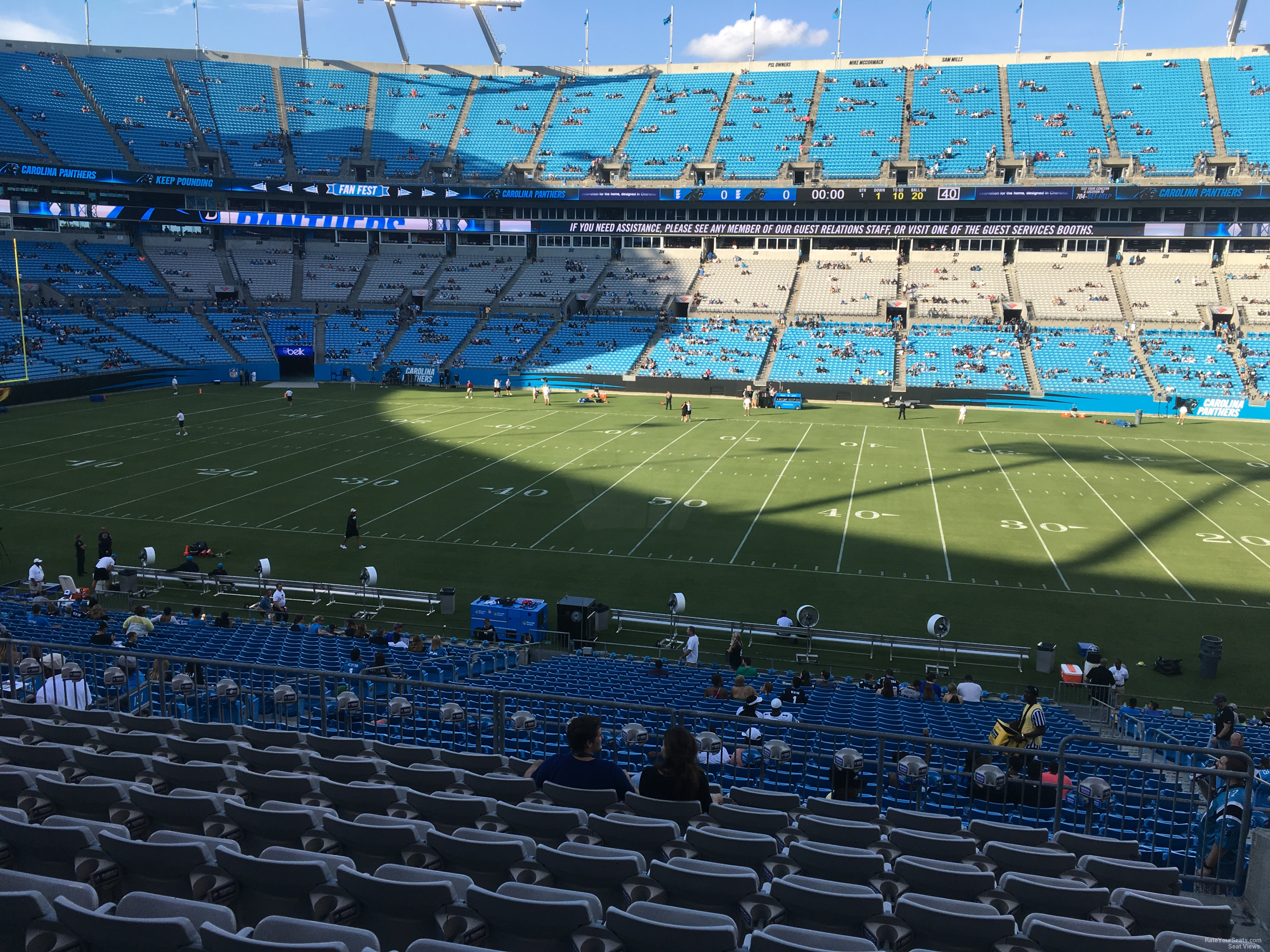 section 343, row 10 seat view  for football - bank of america stadium