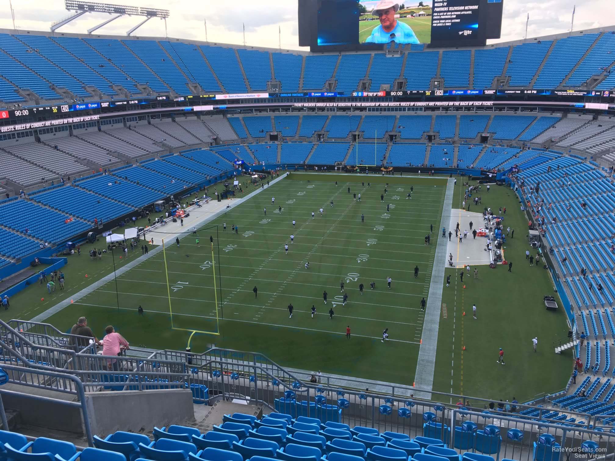 section 526, row 9 seat view  for football - bank of america stadium