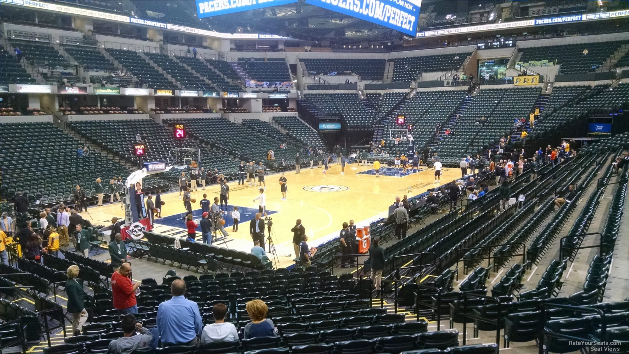 section 8, row 21 seat view  for basketball - gainbridge fieldhouse