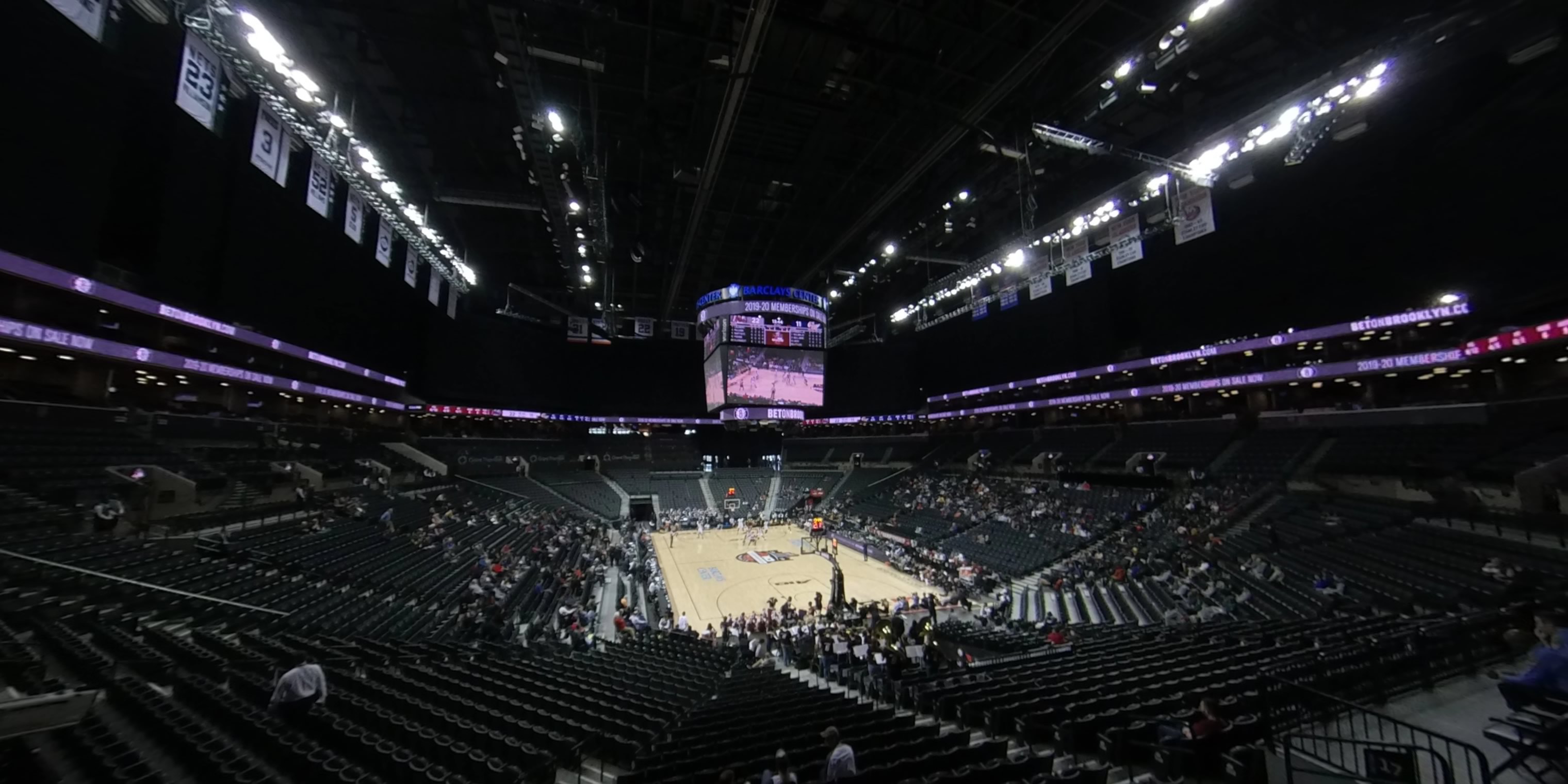 section 117 panoramic seat view  for basketball - barclays center