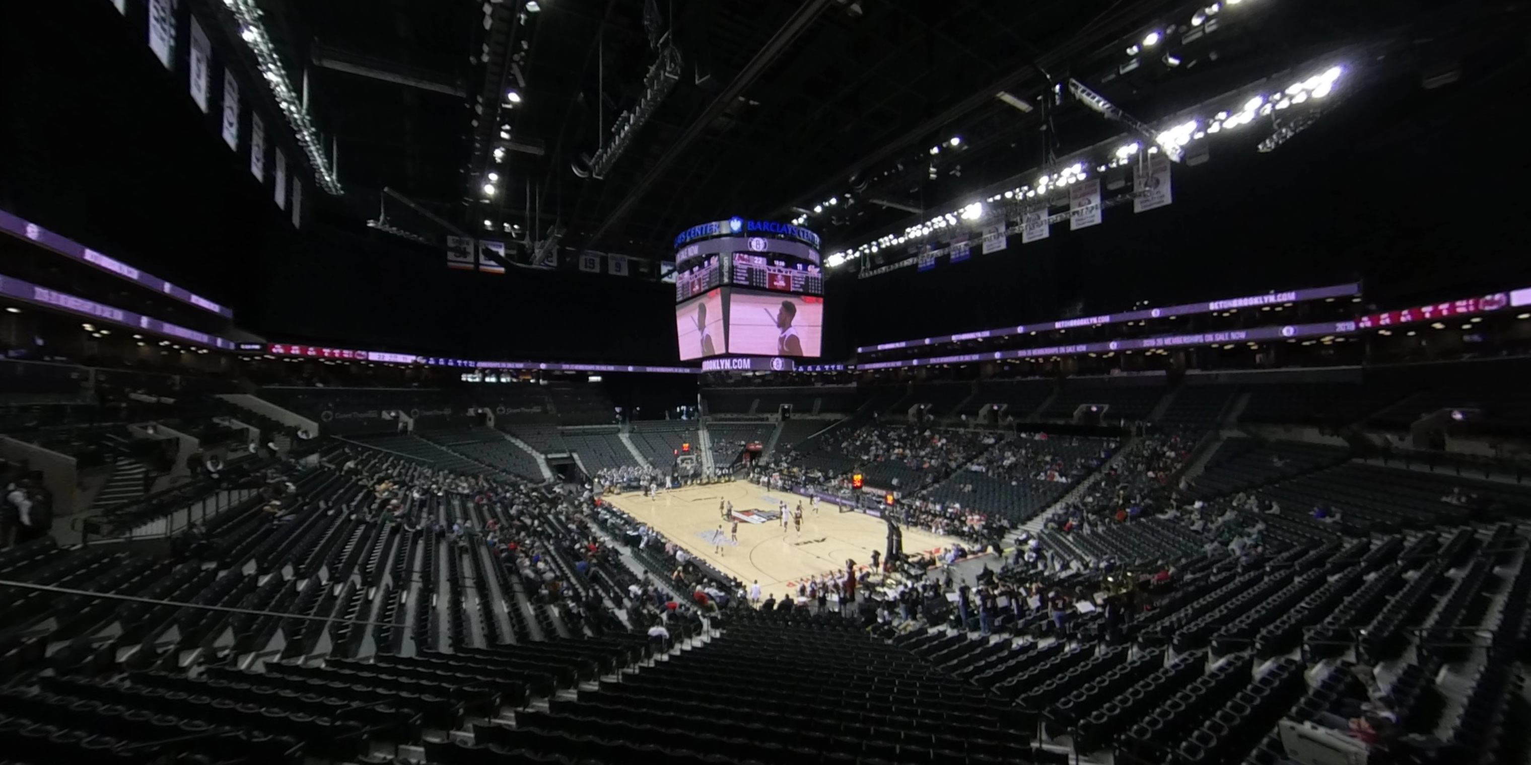 section 118 panoramic seat view  for basketball - barclays center
