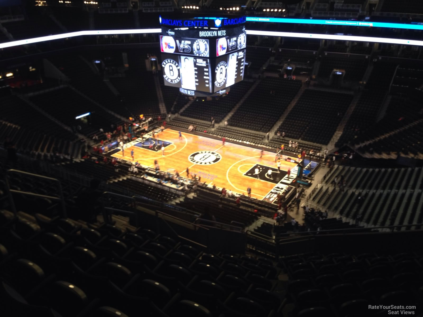section 205, row 14 seat view  for basketball - barclays center