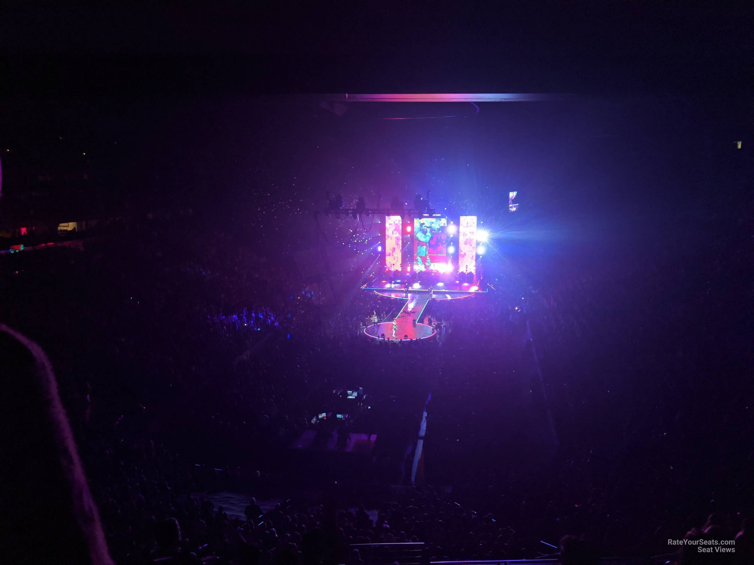 head-on concert view at Bridgestone Arena